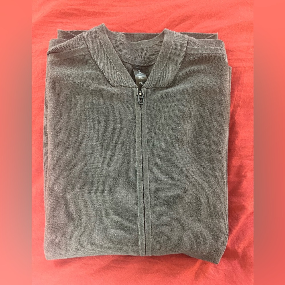 Lulu heavy full zip sweater with pockets